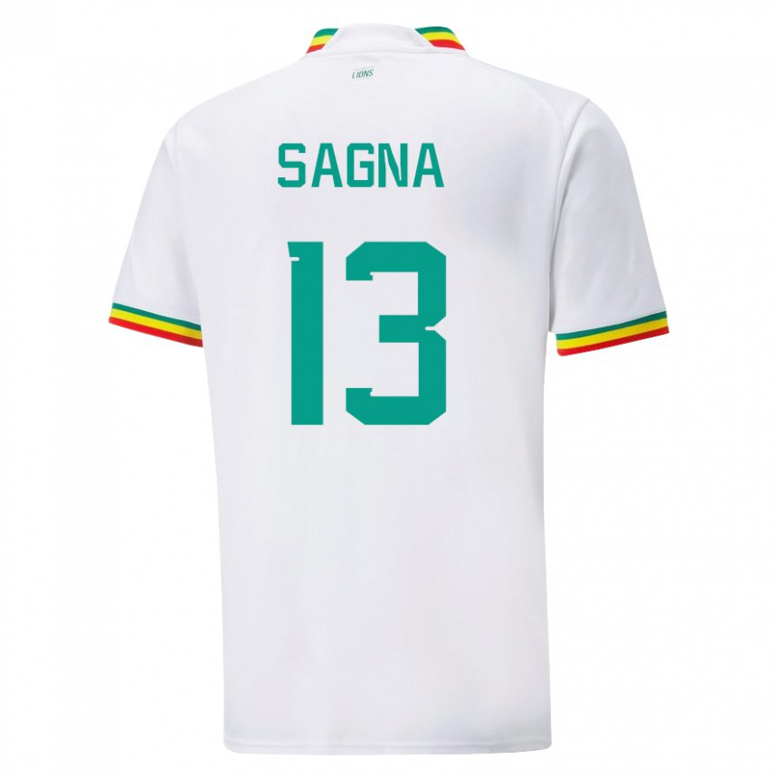 Herren Senegalesische Jeannette Sagna #13 Weiß Heimtrikot Trikot 22-24 T-shirt