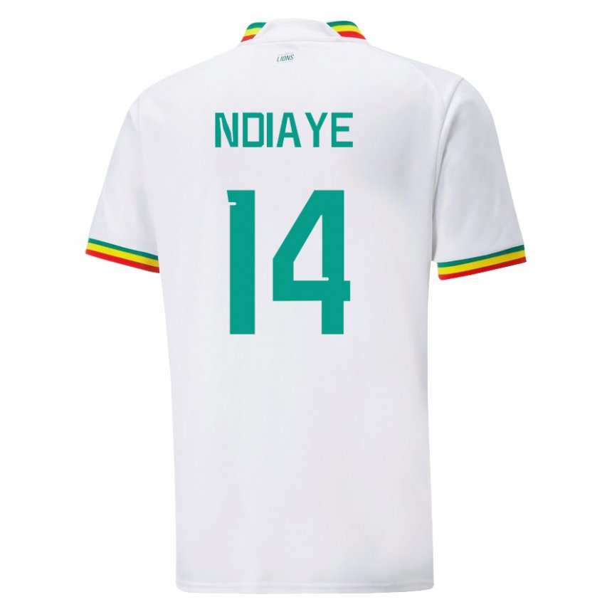 Herren Senegalesische Salimata Ndiaye #14 Weiß Heimtrikot Trikot 22-24 T-shirt