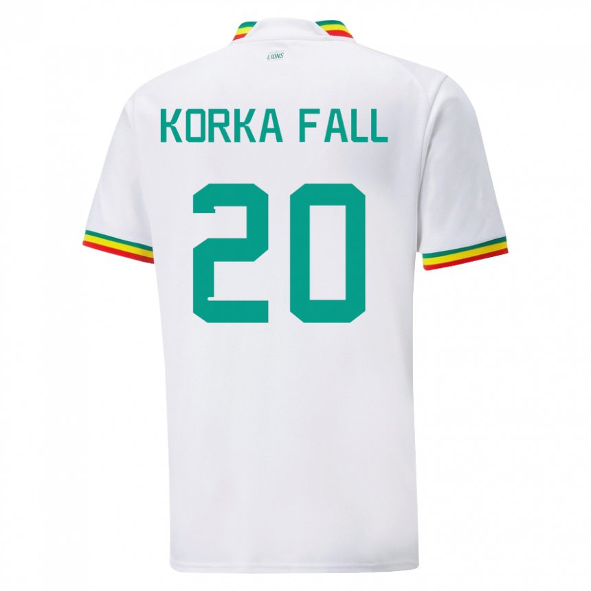 Herren Senegalesische Korka Fall #20 Weiß Heimtrikot Trikot 22-24 T-shirt