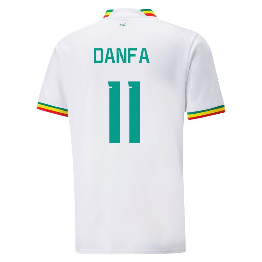 Herren Senegalesische Mamadou Danfa #11 Weiß Heimtrikot Trikot 22-24 T-shirt