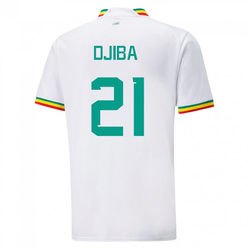 Herren Senegalesische Francois Djiba #21 Weiß Heimtrikot Trikot 22-24 T-shirt