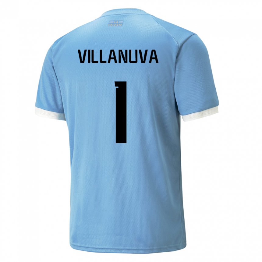 Herren Uruguayische Josefina Villanuva #1 Blau Heimtrikot Trikot 22-24 T-shirt