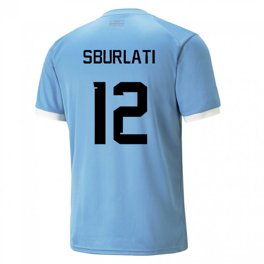 Herren Uruguayische Vanina Sburlati #12 Blau Heimtrikot Trikot 22-24 T-shirt