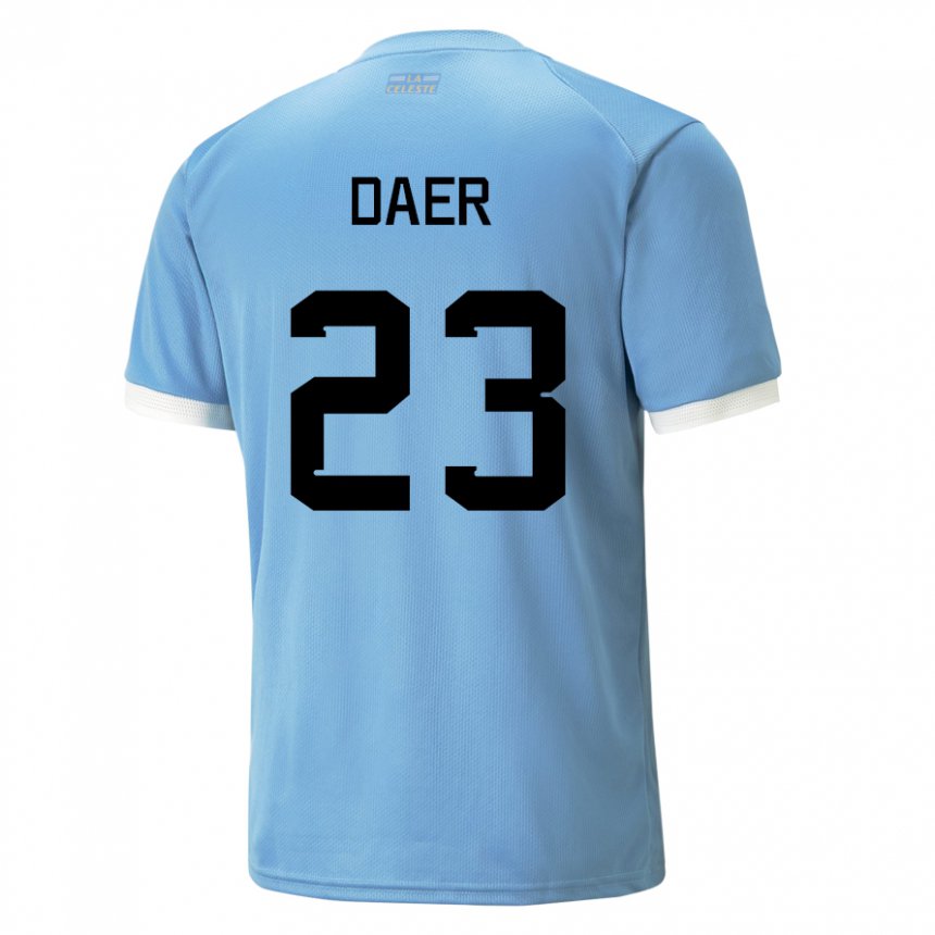 Herren Uruguayische Zulma Daer #23 Blau Heimtrikot Trikot 22-24 T-shirt