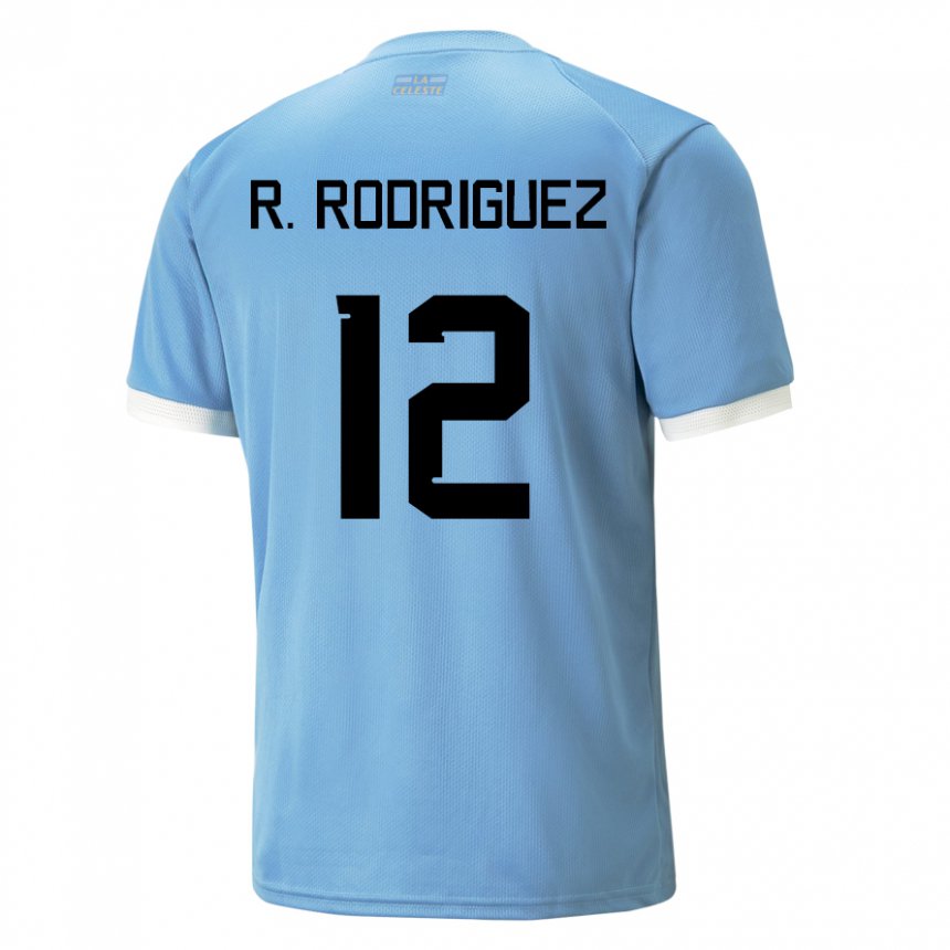 Herren Uruguayische Randall Rodriguez #12 Blau Heimtrikot Trikot 22-24 T-shirt