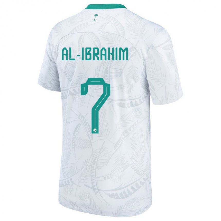 Herren Saudi-arabische Noura Al Ibrahim #7 Weiß Heimtrikot Trikot 22-24 T-shirt