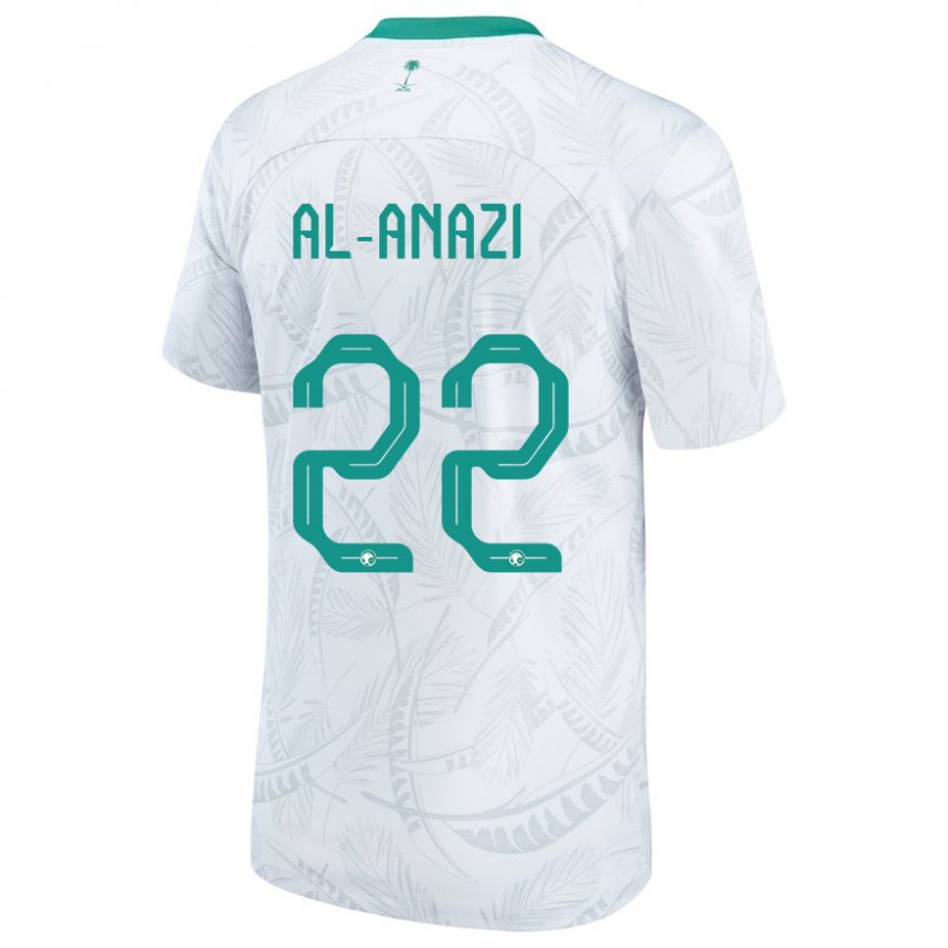 Herren Saudi-arabische Lama Al Anazi #22 Weiß Heimtrikot Trikot 22-24 T-shirt