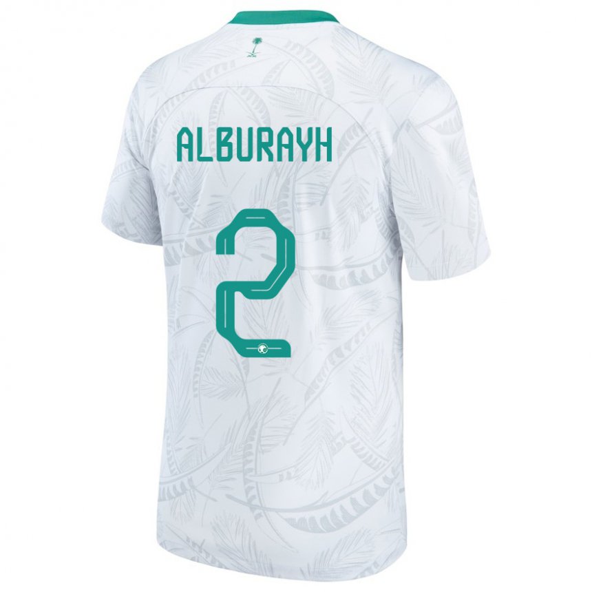 Herren Saudi-arabische Mahmood Alburayh #2 Weiß Heimtrikot Trikot 22-24 T-shirt