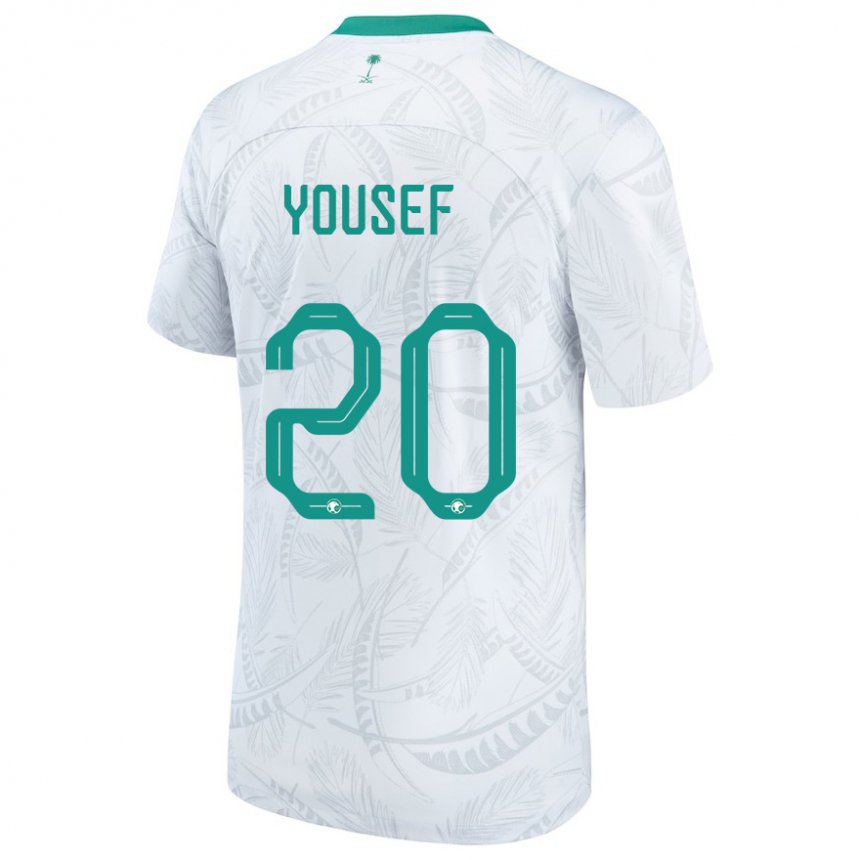 Herren Saudi-arabische Fares Yousef #20 Weiß Heimtrikot Trikot 22-24 T-shirt