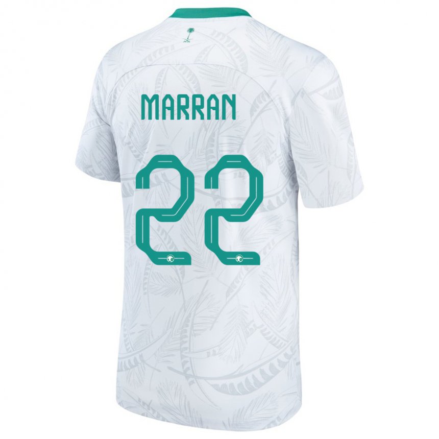 Herren Saudi-arabische Mohammed Marran #22 Weiß Heimtrikot Trikot 22-24 T-shirt