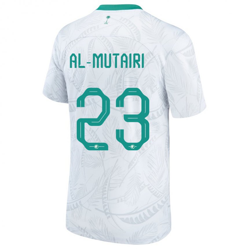 Herren Saudi-arabische Turki Al Mutairi #23 Weiß Heimtrikot Trikot 22-24 T-shirt