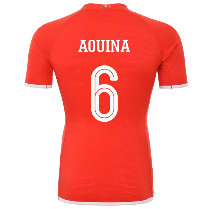 Herren Tunesische Rania Aouina #6 Rot Heimtrikot Trikot 22-24 T-shirt
