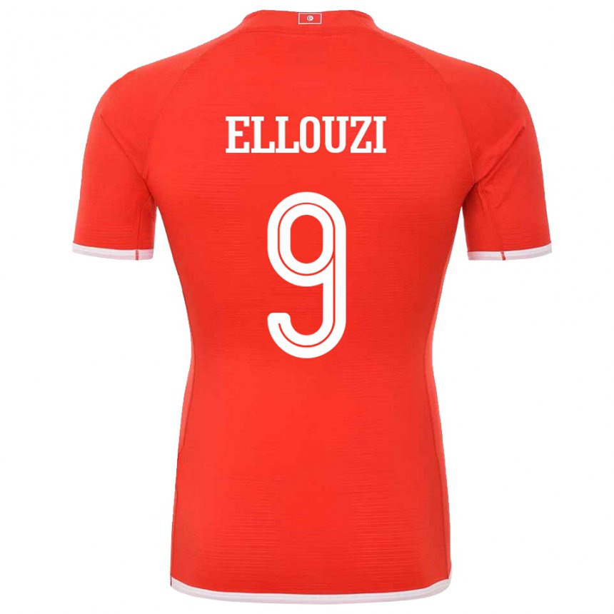 Herren Tunesische Sabrine Ellouzi #9 Rot Heimtrikot Trikot 22-24 T-shirt