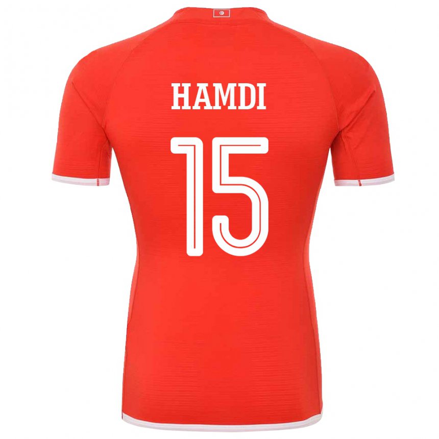 Herren Tunesische Hanna Hamdi #15 Rot Heimtrikot Trikot 22-24 T-shirt