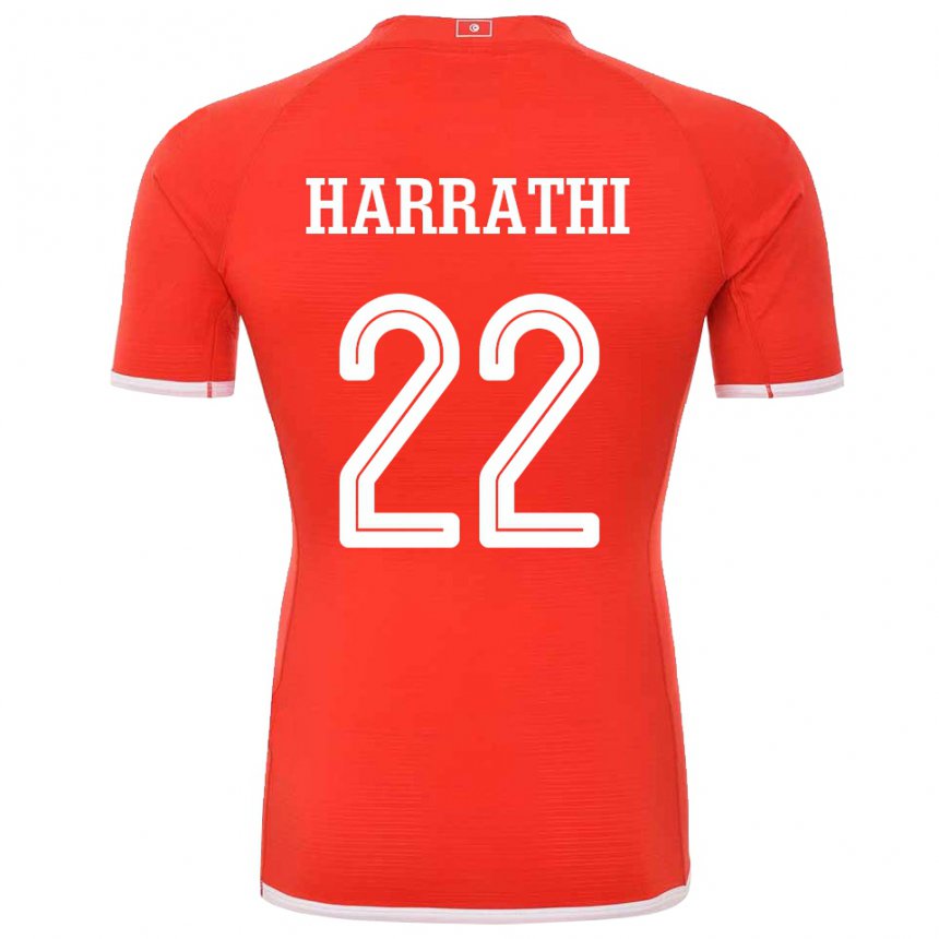Herren Tunesische Najla Harrathi #22 Rot Heimtrikot Trikot 22-24 T-shirt