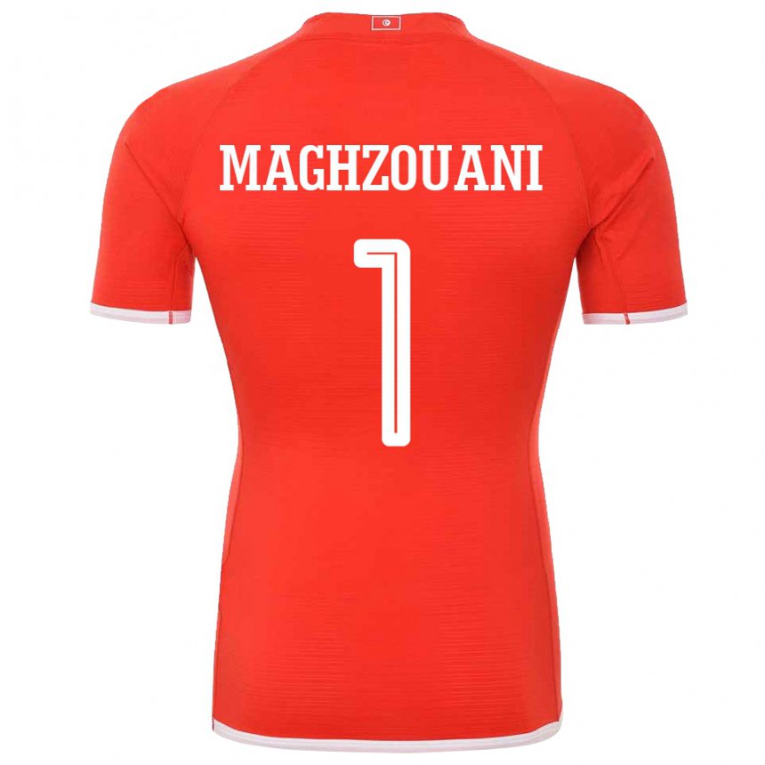 Herren Tunesische Wassim Maghzouani #1 Rot Heimtrikot Trikot 22-24 T-shirt