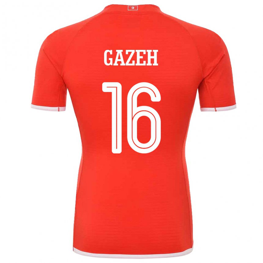 Herren Tunesische Raed Gazeh #16 Rot Heimtrikot Trikot 22-24 T-shirt