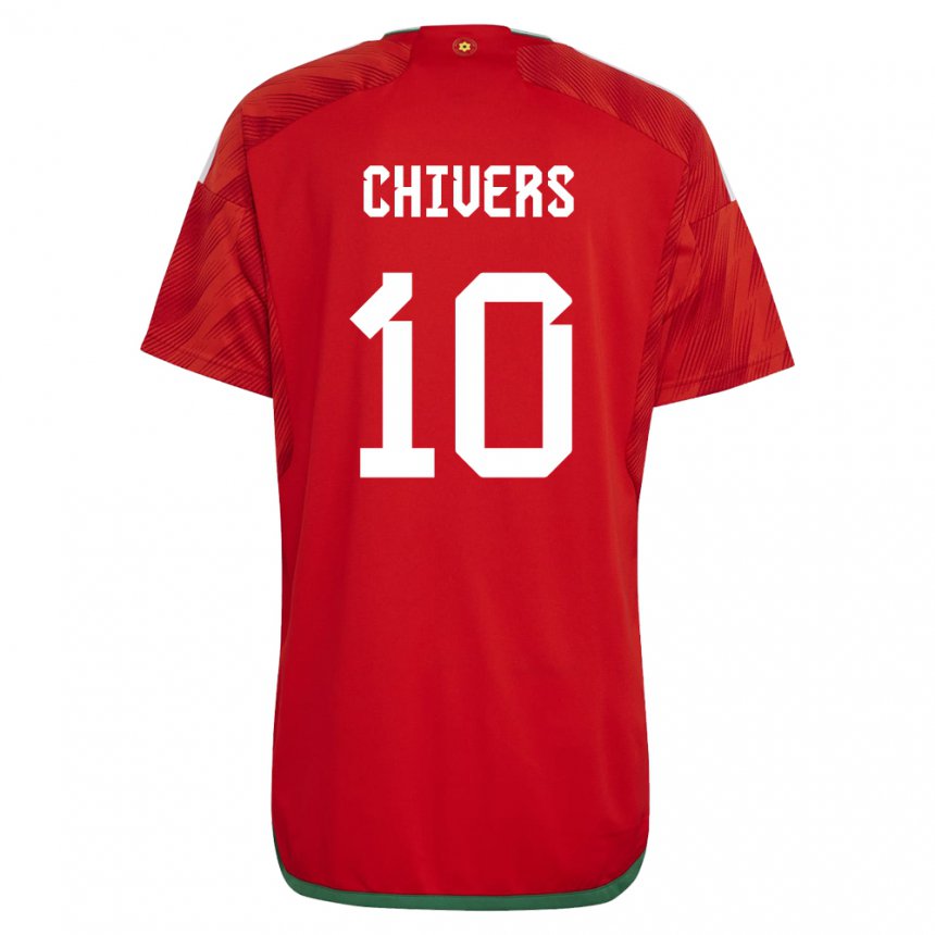 Herren Walisische Chloe Chivers #10 Rot Heimtrikot Trikot 22-24 T-shirt