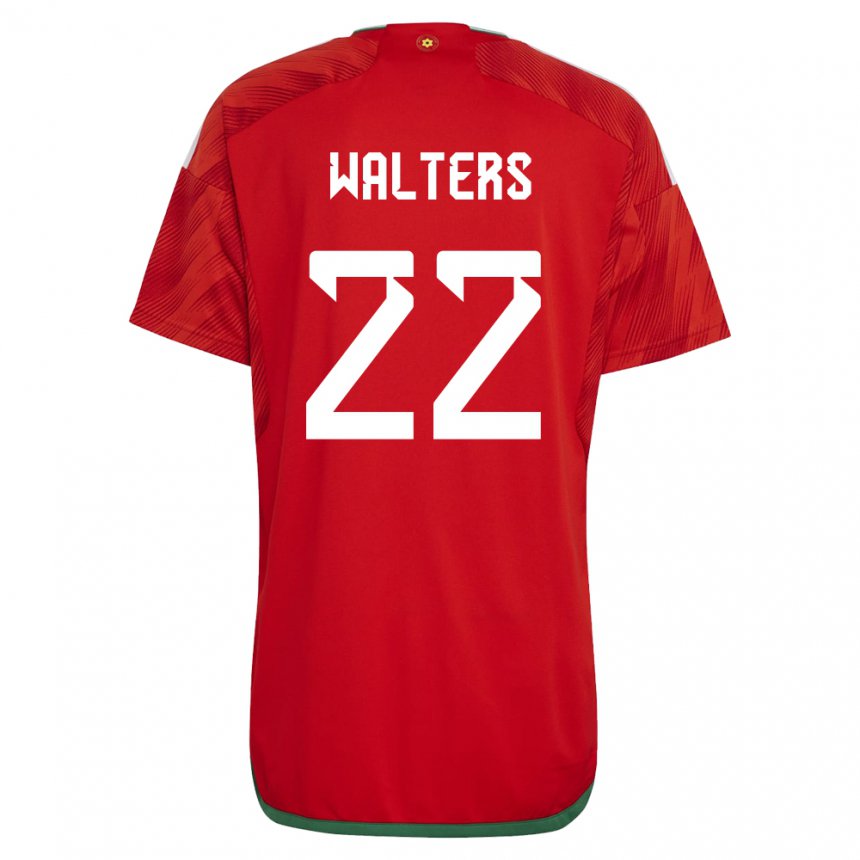 Herren Walisische Georgia Walters #22 Rot Heimtrikot Trikot 22-24 T-shirt