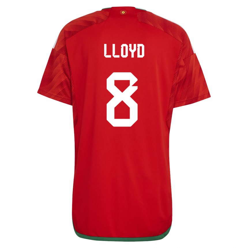 Herren Walisische Ben Lloyd #8 Rot Heimtrikot Trikot 22-24 T-shirt
