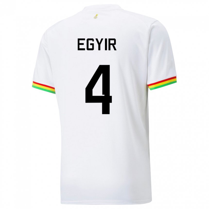 Herren Ghanaische Janet Egyir #4 Weiß Heimtrikot Trikot 22-24 T-shirt