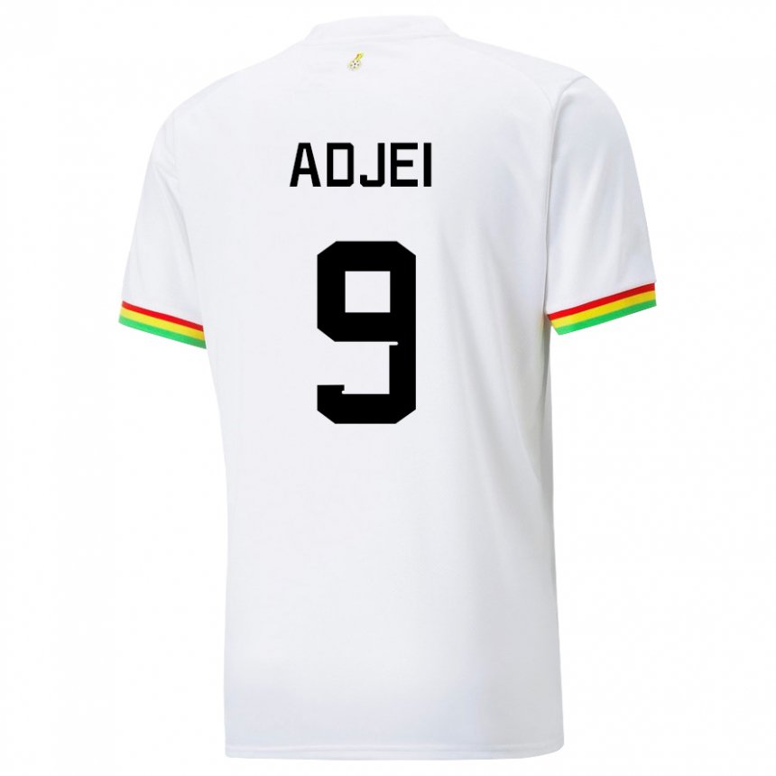 Herren Ghanaische Vivian Adjei #9 Weiß Heimtrikot Trikot 22-24 T-shirt