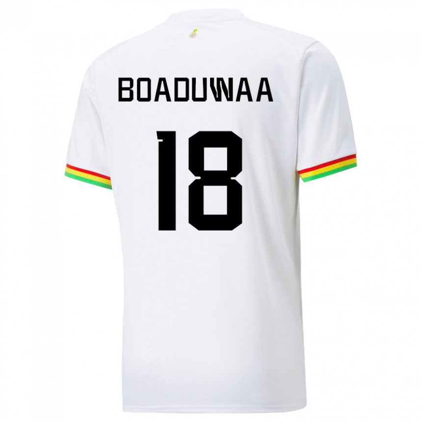 Herren Ghanaische Doris Boaduwaa #18 Weiß Heimtrikot Trikot 22-24 T-shirt