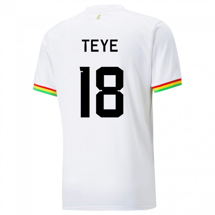 Herren Ghanaische Suzzy Teye #18 Weiß Heimtrikot Trikot 22-24 T-shirt
