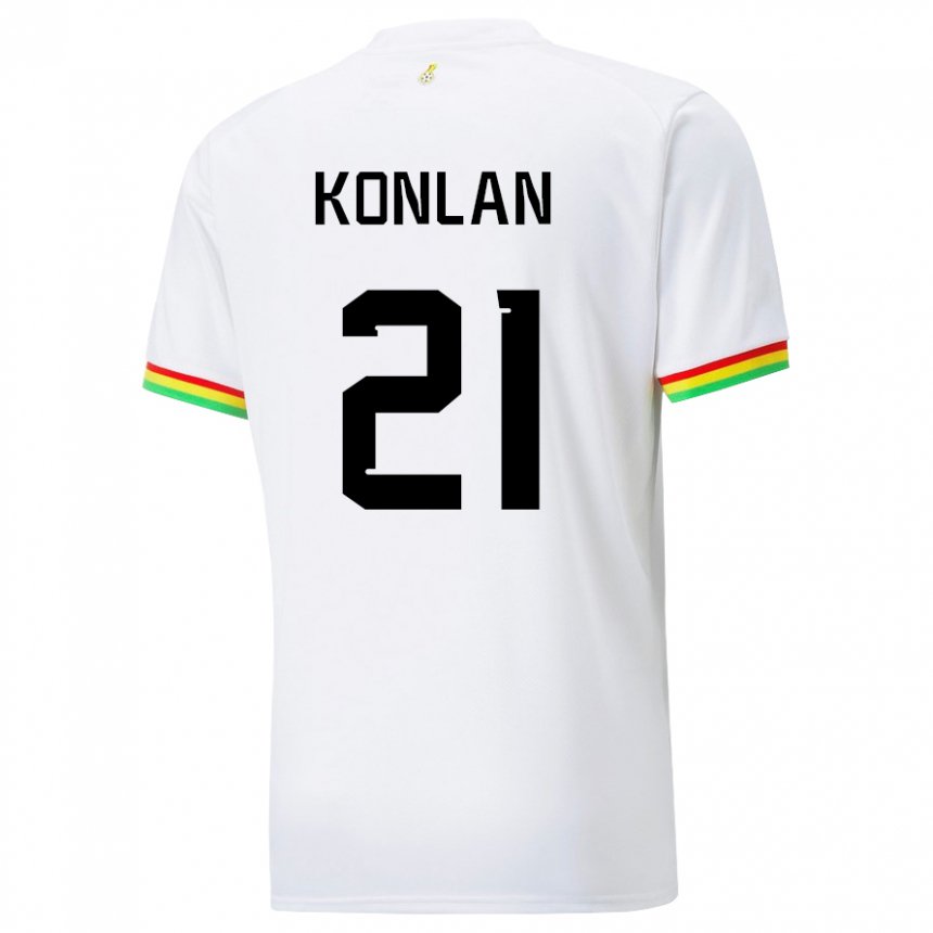 Herren Ghanaische Cynthia Konlan #21 Weiß Heimtrikot Trikot 22-24 T-shirt