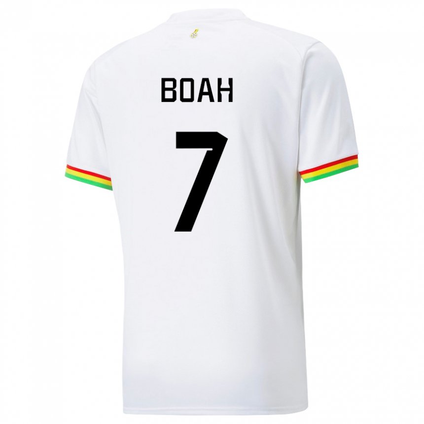 Herren Ghanaische Collins Boah #7 Weiß Heimtrikot Trikot 22-24 T-shirt