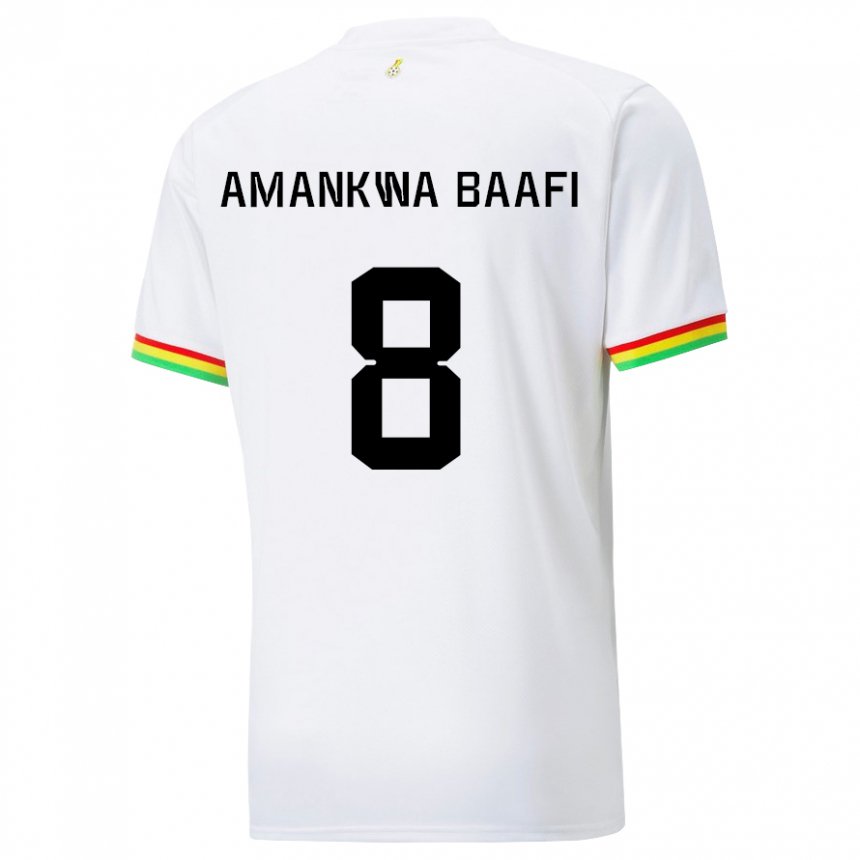 Herren Ghanaische Yaw Amankwa Baafi #8 Weiß Heimtrikot Trikot 22-24 T-shirt