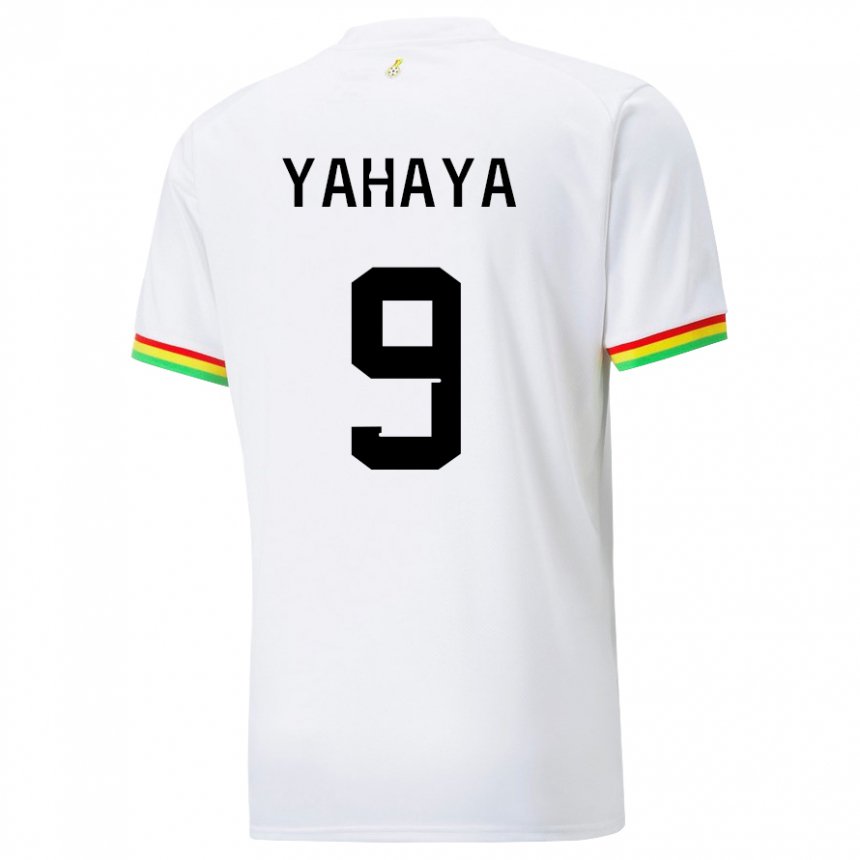 Herren Ghanaische Mohammed Yahaya #9 Weiß Heimtrikot Trikot 22-24 T-shirt