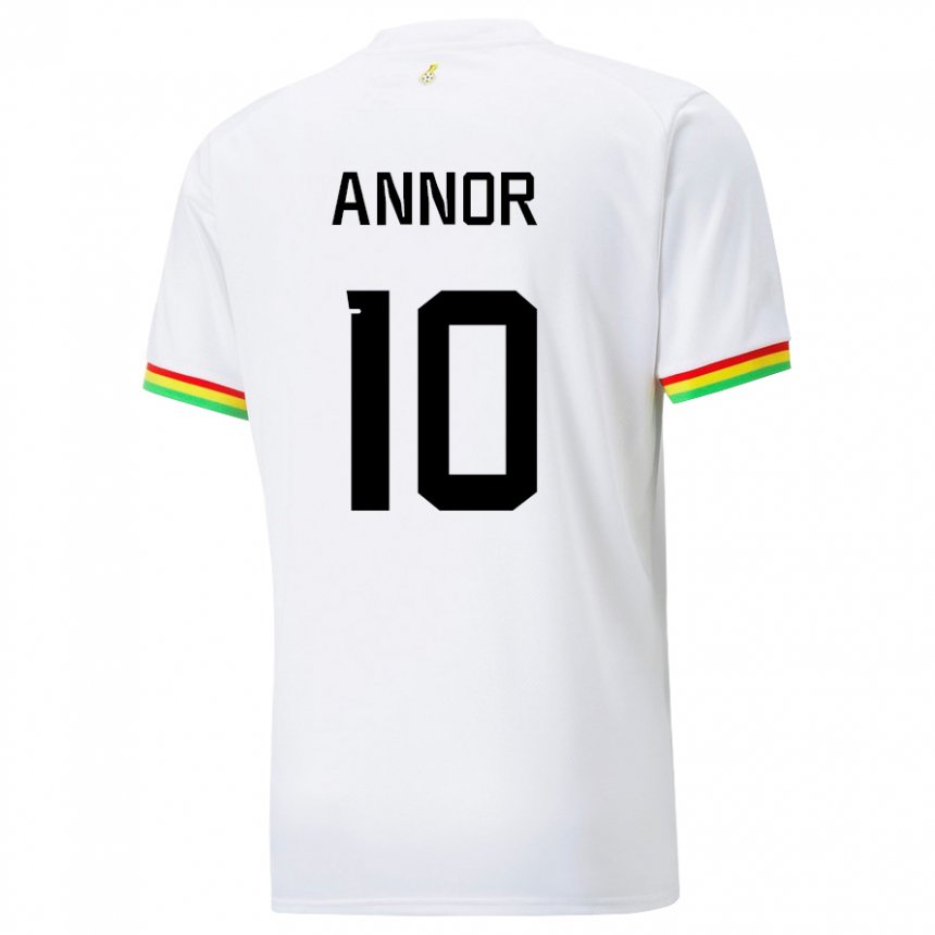 Herren Ghanaische Emmanuel Annor #10 Weiß Heimtrikot Trikot 22-24 T-shirt