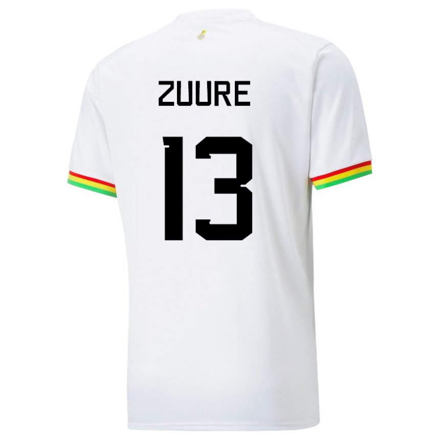 Herren Ghanaische Moses Salifu Bawa Zuure #13 Weiß Heimtrikot Trikot 22-24 T-shirt