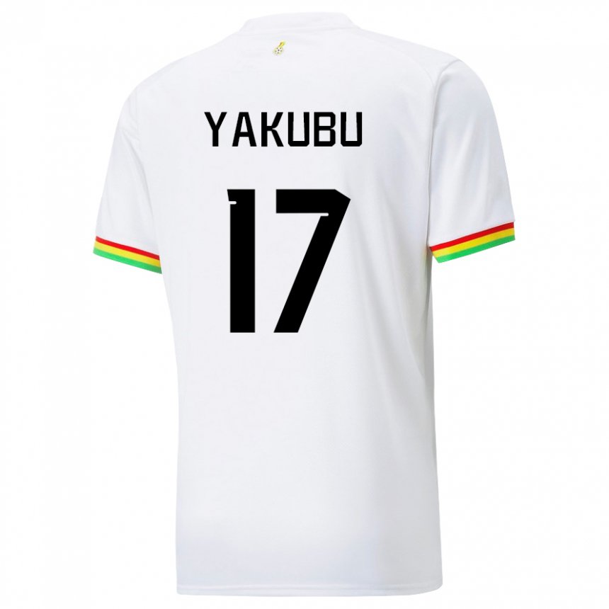Herren Ghanaische Mustapha Yakubu #17 Weiß Heimtrikot Trikot 22-24 T-shirt