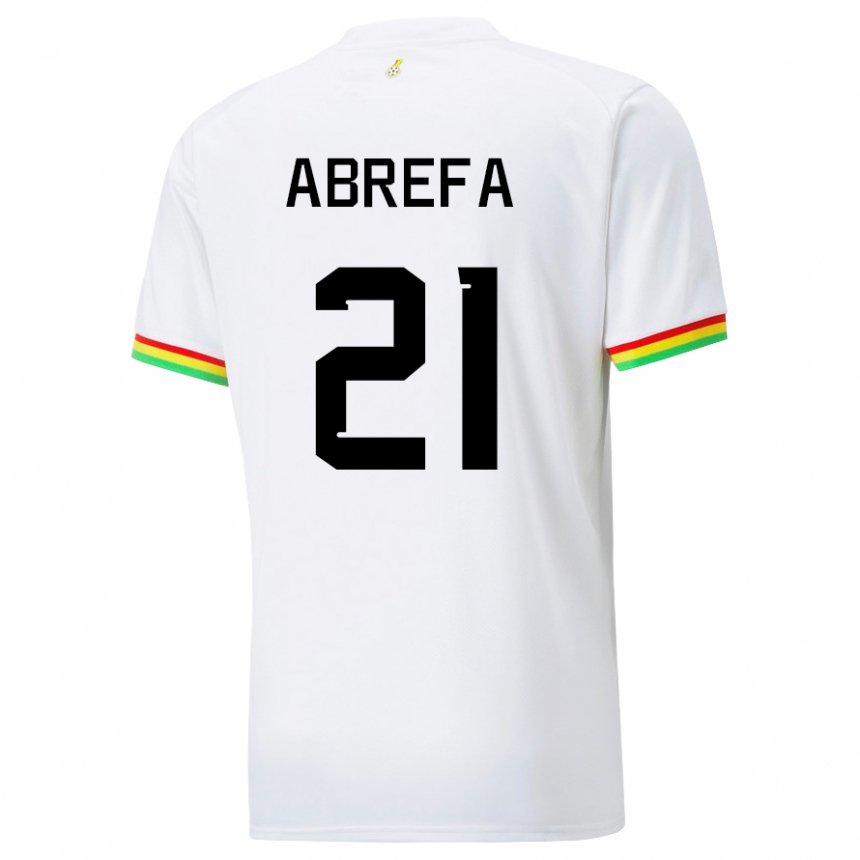 Herren Ghanaische Kelvin Abrefa #21 Weiß Heimtrikot Trikot 22-24 T-shirt
