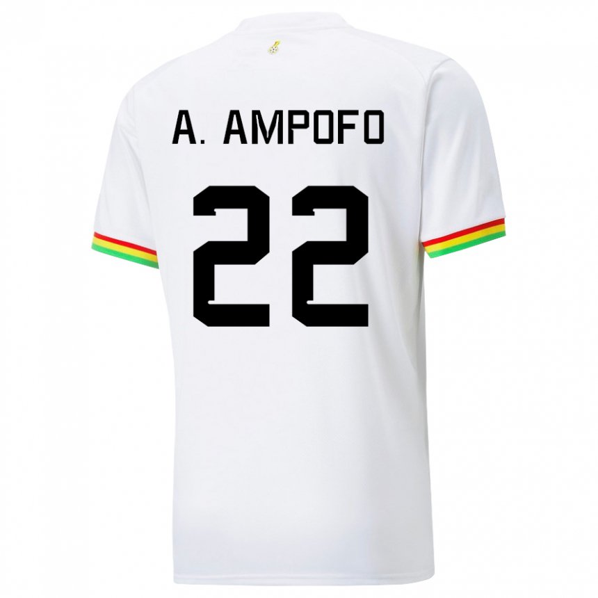Herren Ghanaische Eugene Amankwah Ampofo #22 Weiß Heimtrikot Trikot 22-24 T-shirt
