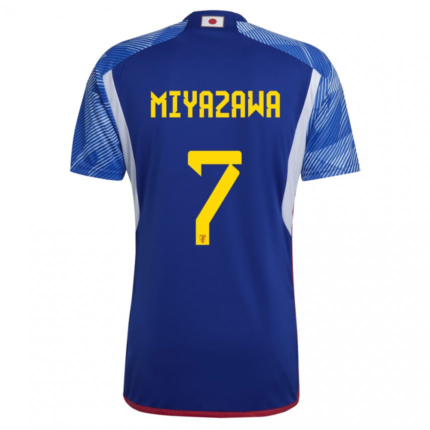Herren Japanische Hinata Miyazawa #7 Königsblau Heimtrikot Trikot 22-24 T-shirt
