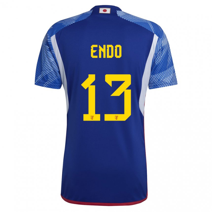 Herren Japanische Jun Endo #13 Königsblau Heimtrikot Trikot 22-24 T-shirt