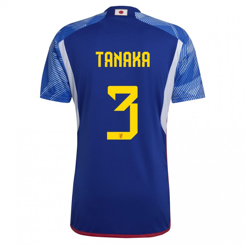 Herren Japanische Hayato Tanaka #3 Königsblau Heimtrikot Trikot 22-24 T-shirt