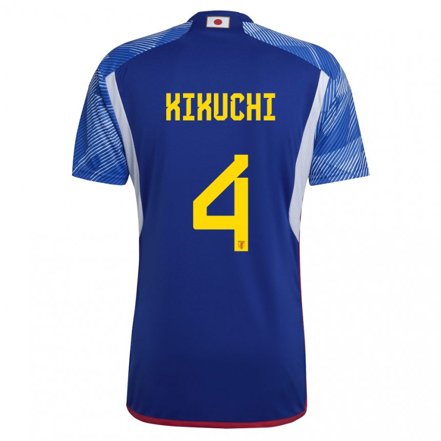 Herren Japanische Shuta Kikuchi #4 Königsblau Heimtrikot Trikot 22-24 T-shirt
