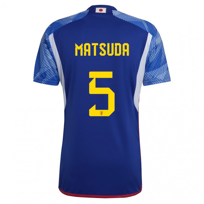 Herren Japanische Hayate Matsuda #5 Königsblau Heimtrikot Trikot 22-24 T-shirt