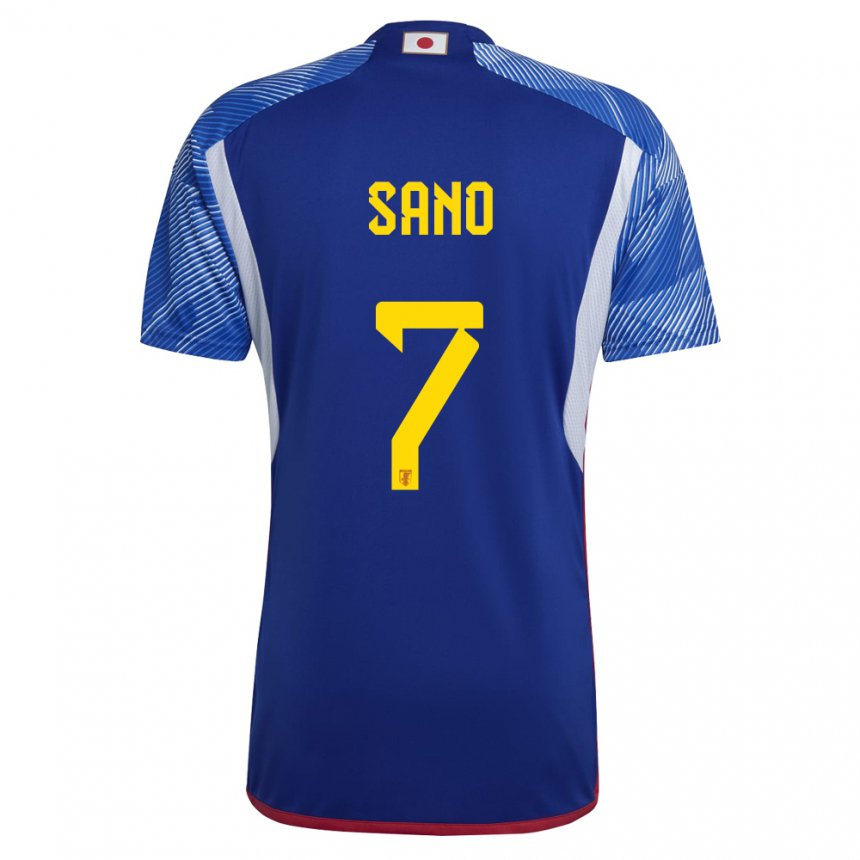 Herren Japanische Kodai Sano #7 Königsblau Heimtrikot Trikot 22-24 T-shirt