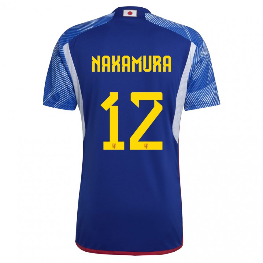 Herren Japanische Keisuke Nakamura #12 Königsblau Heimtrikot Trikot 22-24 T-shirt