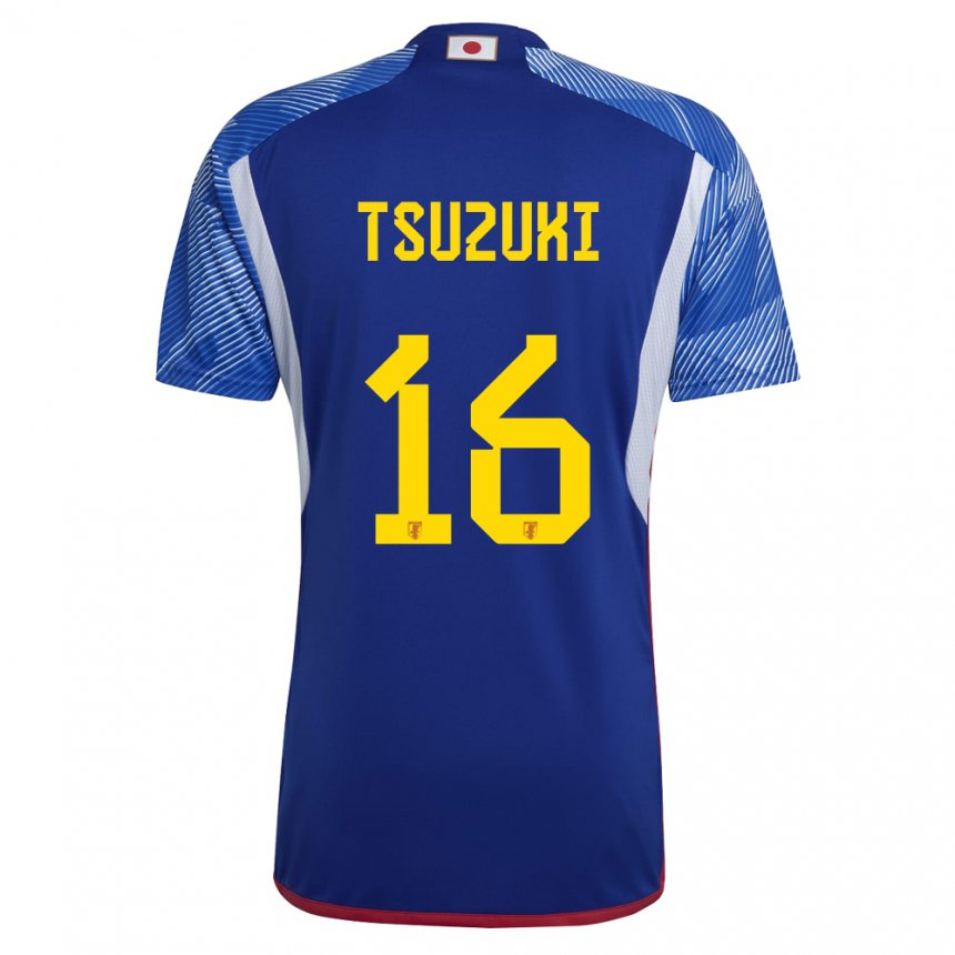 Herren Japanische Shunta Tsuzuki #16 Königsblau Heimtrikot Trikot 22-24 T-shirt