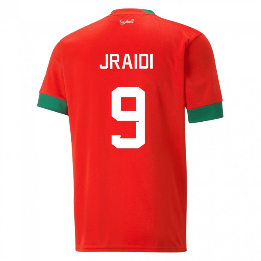 Herren Marokkanische Ibtissam Jraidi #9 Rot Heimtrikot Trikot 22-24 T-shirt