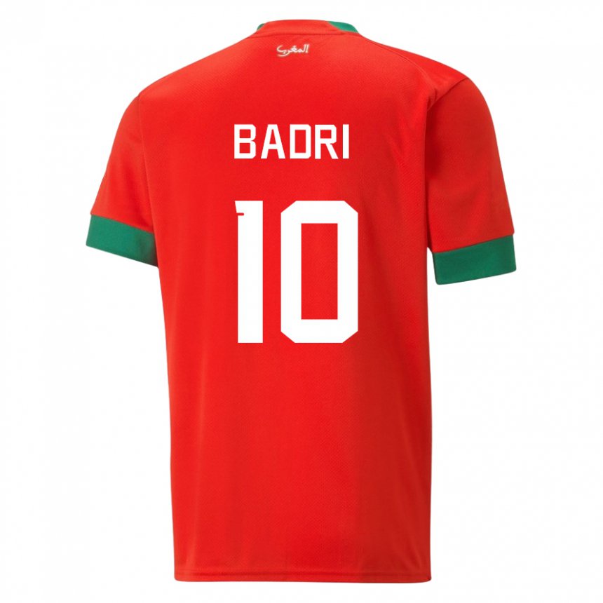 Herren Marokkanische Najat Badri #10 Rot Heimtrikot Trikot 22-24 T-shirt