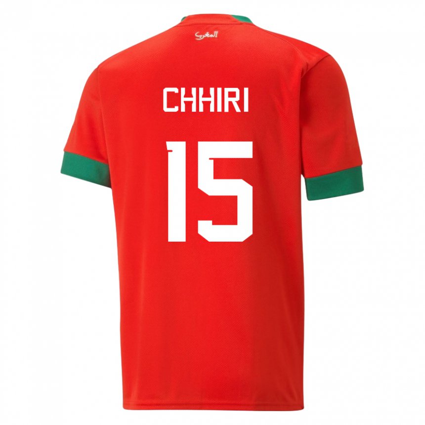Herren Marokkanische Ghizlane Chhiri #15 Rot Heimtrikot Trikot 22-24 T-shirt