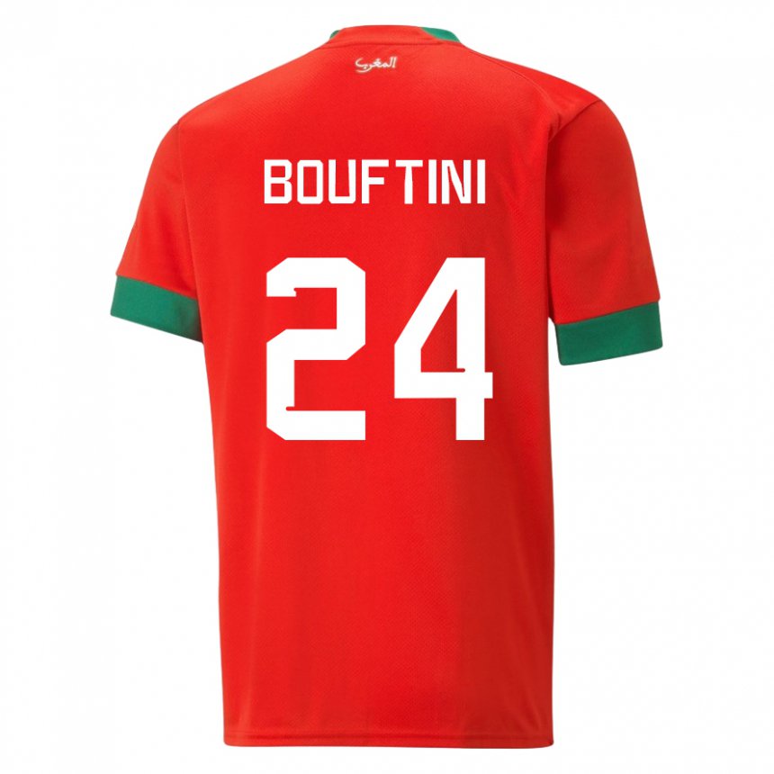 Herren Marokkanische Sofia Bouftini #24 Rot Heimtrikot Trikot 22-24 T-shirt
