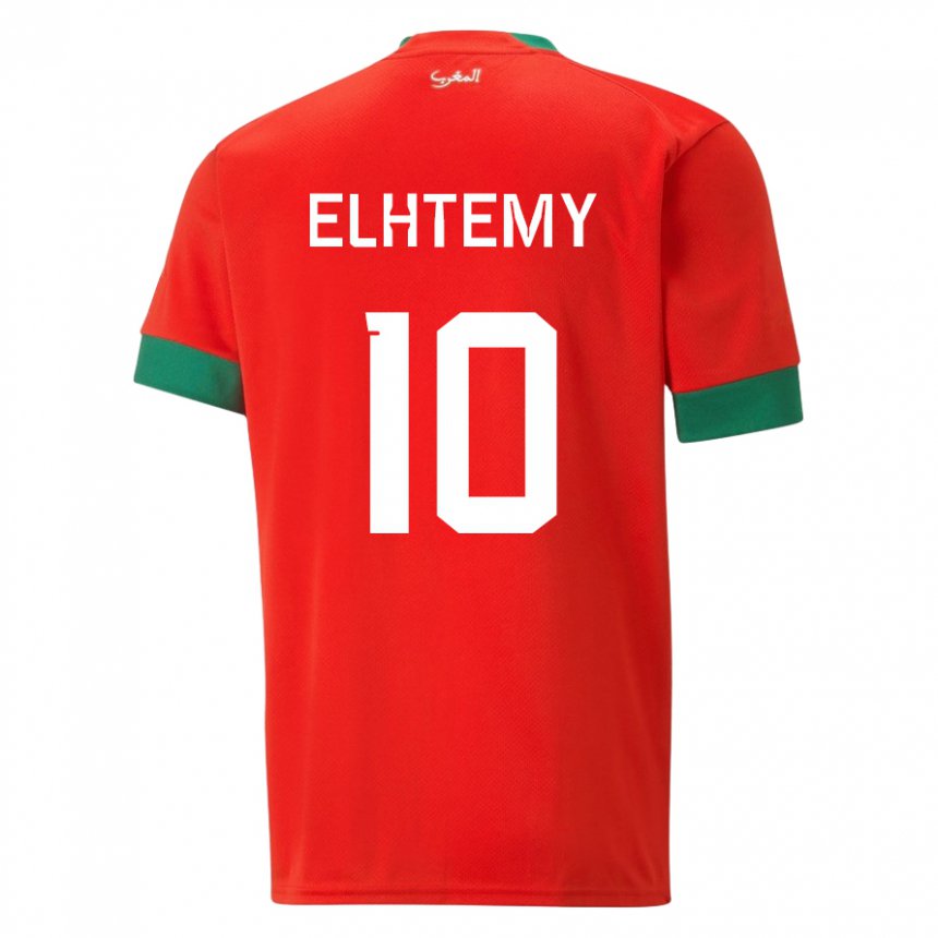 Herren Marokkanische Mountassir Elhtemy #10 Rot Heimtrikot Trikot 22-24 T-shirt